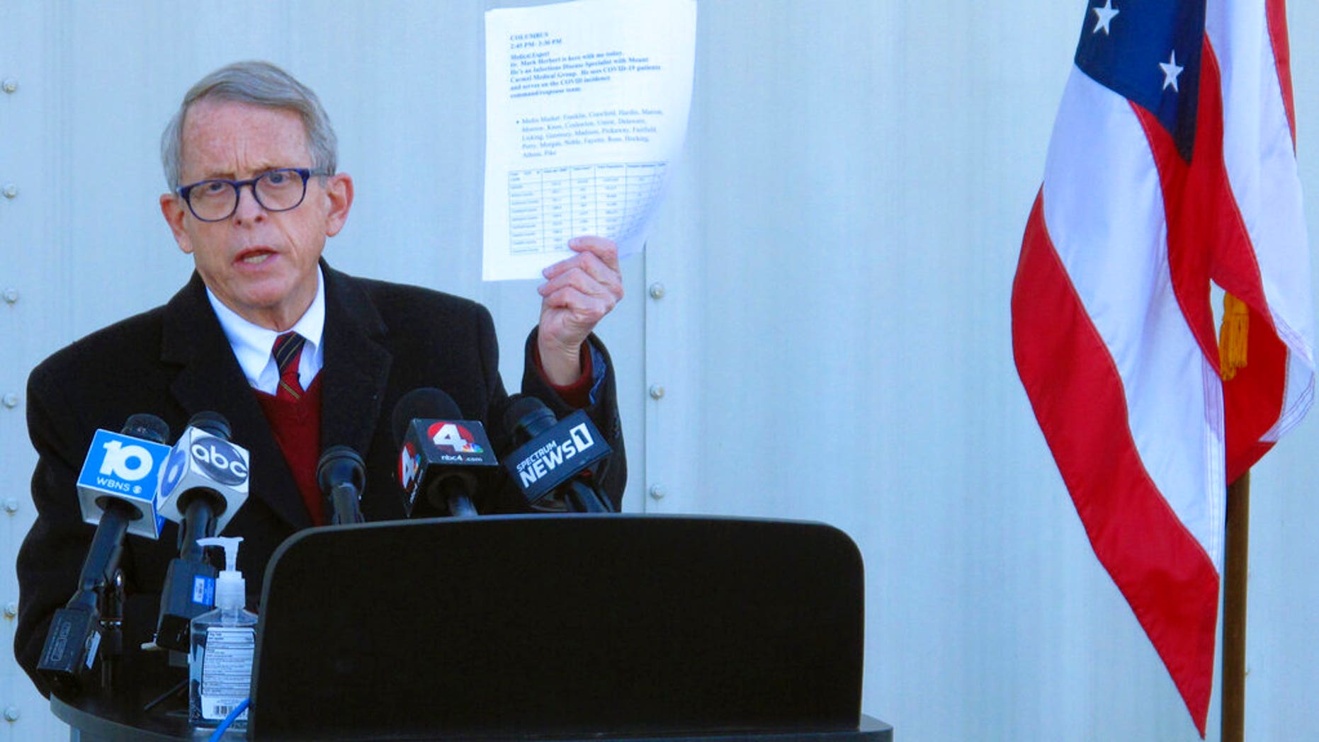 Ohio Gov. Mike DeWine announces $1M lottery for vaccinated citizens