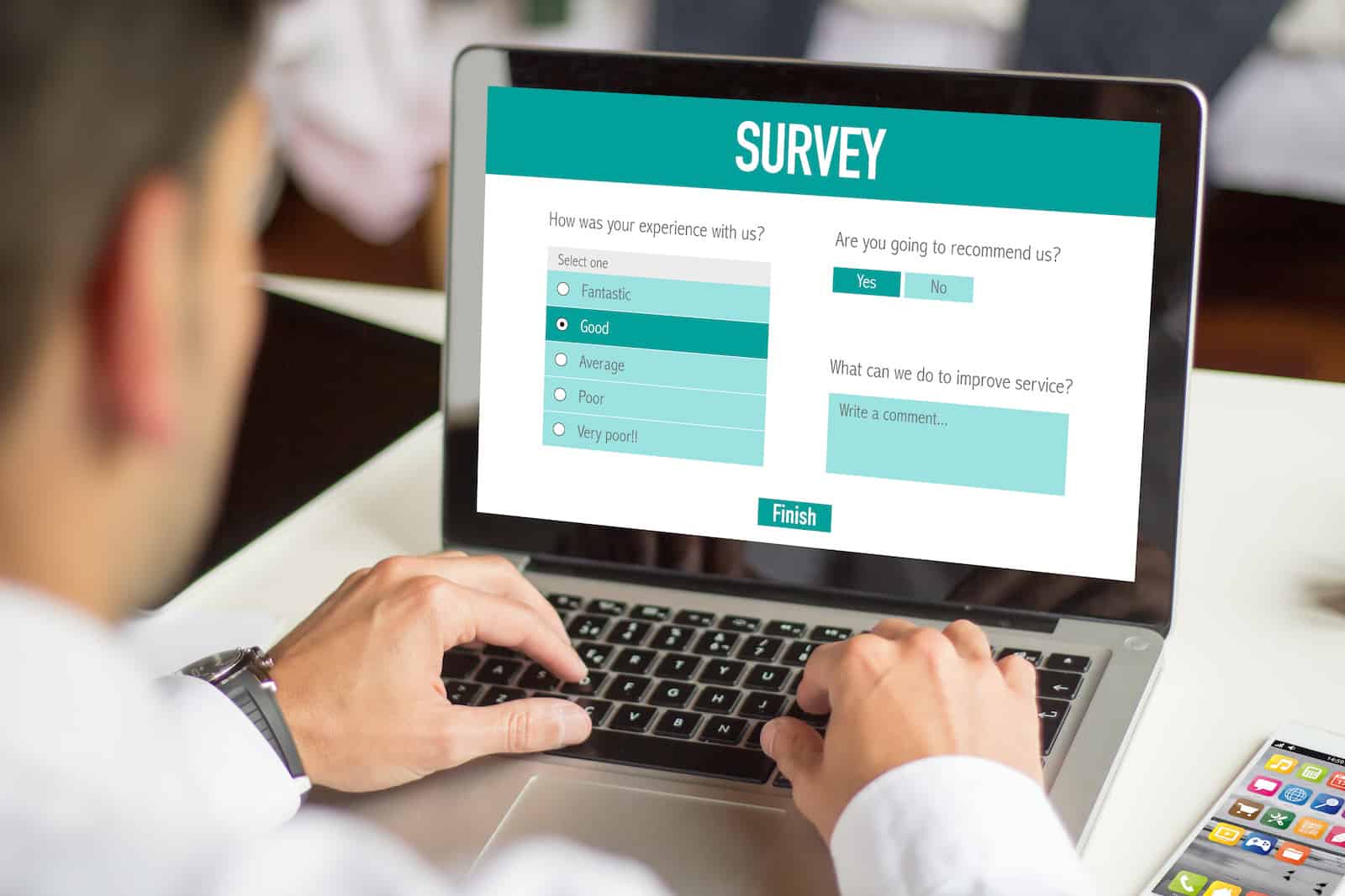 Taking online surveys